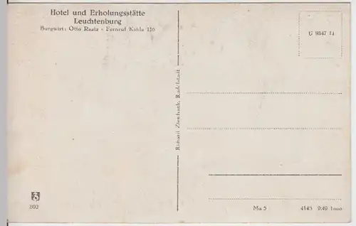 (9109) AK Seitenroda, Leuchtenburg, vor 1945