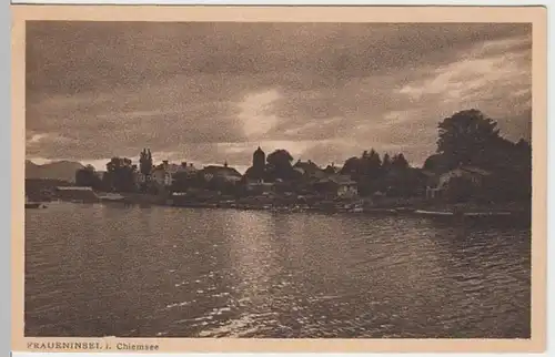 (8783) AK Chiemsee, Fraueninsel, Panorama, vor 1945