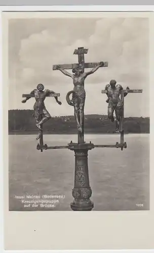 (8775) Foto AK Konstanz, Insel Mainau, Kreuzigungsgruppe, vor 1945