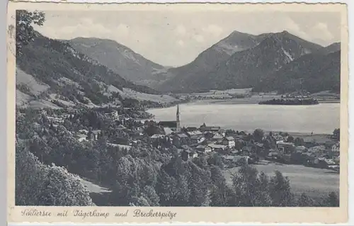 (8699) AK Schliersee, Panorama, Jägerkamp, Brecherspitze 1939