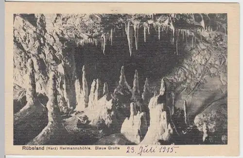 (8674) AK Rübeland, Hermannshöhle, blaue Grotte 1915