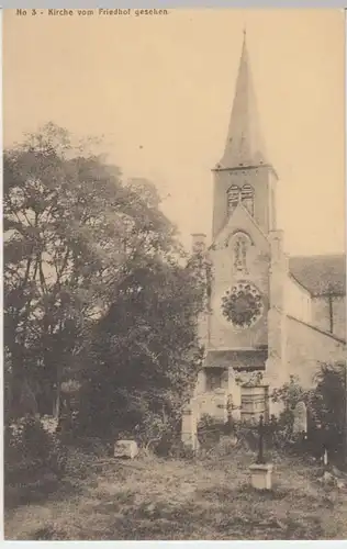 (8669) AK Kirche, Friedhof, Ort unbekannt, Fotograf Brüssel 1918