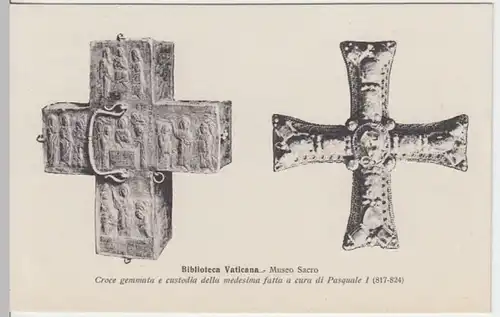 (8659) AK Rom, Roma, Vatikanische Bibliothek, Kreuze, vor 1945