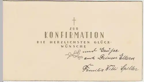 (8656) Glückwunschkarte Konfirmation, vor 1945