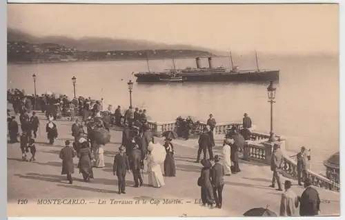 (8644) AK Monte Carlo, Les Terrasses et le Cap Martin 1910er