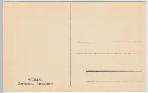 (8639) AK Weimar, Thür., Goethehaus, Junozimmer, vor 1945