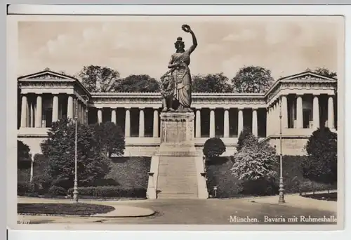 (8613) Foto AK München, Bavaria m. Ruhmeshalle 1941