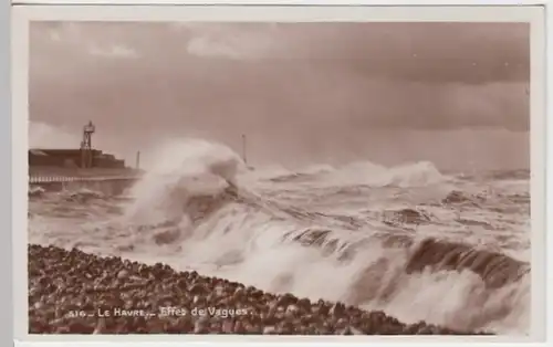 (8535) Foto AK Le Havre, am Meer