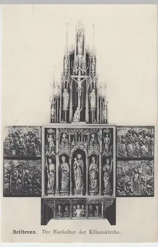(8491) AK Heilbronn, Neckar, Kilianskirche, Hochaltar, um 1906