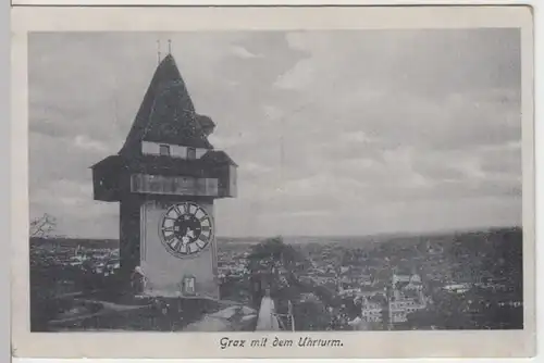 (8455) AK Graz, Uhrturm, vor 1945