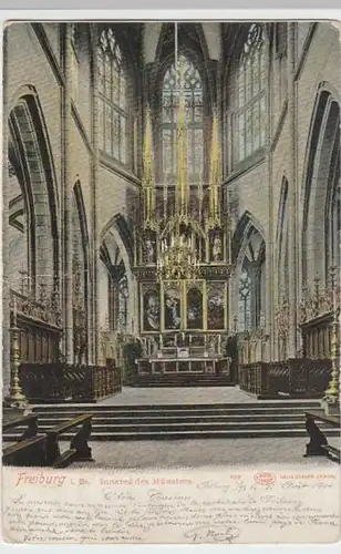 (8432) AK Freiburg im Breisgau, Münster, Innenraum 1904