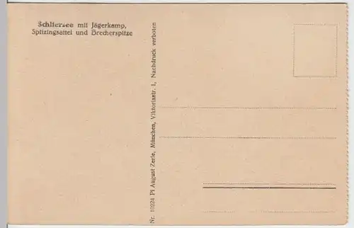 (8402) AK Schliersee, Jägerkamp, Spitzingsattel, Brecherspitze, vor 1945