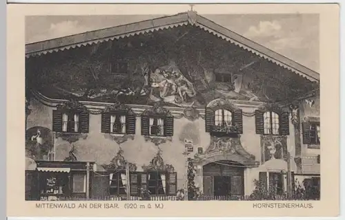 (8363) AK Mittenwald, Hornsteinerhaus, vor 1945