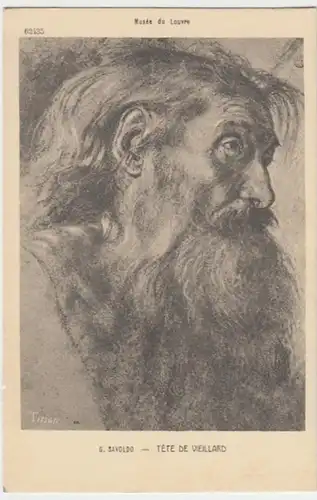 (8351) AK Gemälde v. S. Savoldo: Téte de Vieillard 1910/20er
