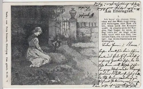 (8334) AK Am Elterngrab, Spruch 1903