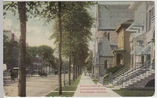 (8333) AK Chicago, Michigan Boulevard 1910
