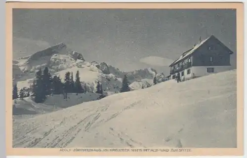 (8332) AK Kreuzeck, Wetterstein., Adolf-Zoeppritz-Haus, ab 1935