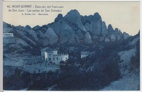 (8321) AK Montserrat, Katalonien, Seilbahnstation, San Joan, vor 1945