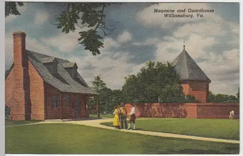 (8316) AK Williamsburg, Virginia, Waffenmagazin, Wachstube, vor 1945