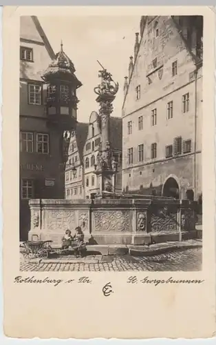 (8303) Foto AK Rothenburg ob der Tauber, St. Georgsbrunnen 1935