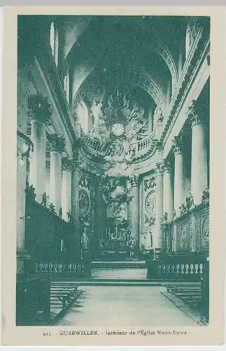 (8281) AK Guebwiller, Gebweiler, Elsass, Notre Dame, Inneres, vor 1945