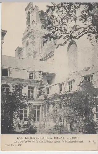 (8280) AK Arras, Pas-de-Calais, zerstörte Kathedrale 1915