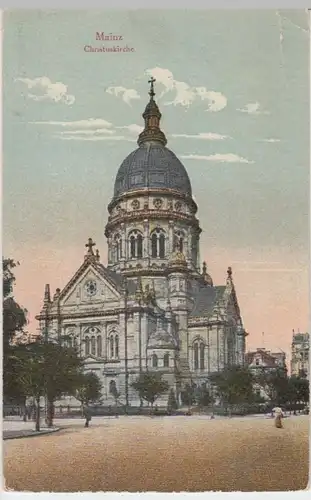 (8218) AK Mainz, Christuskirche, vor 1945