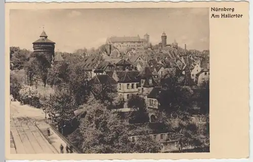(8217) AK Nürnberg, Hallertor, Frauentorturm, Burg, vor 1945