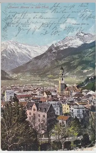 (8196) AK Meran, Merano, Panorama 1912