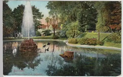 (8070) AK Barmen, Wuppertal, Teich in den Anlagen 1913