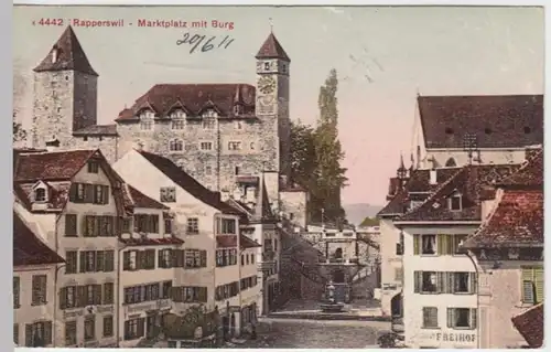 (7975) AK Rapperswil, St. Gallen, Schloss, 1911