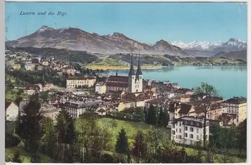 (7962) AK Luzern, Panorama, Rigi 1911