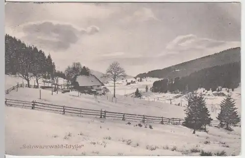 (7893) AK Schwarzwaldidylle, Haus am Wald 1908