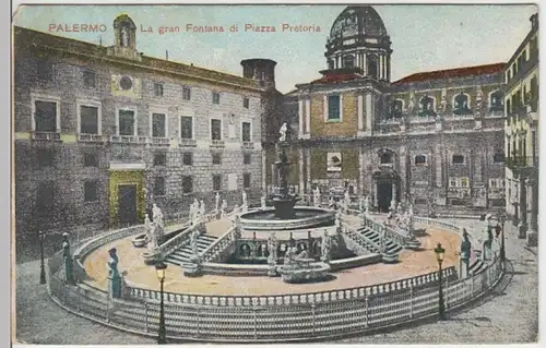 (7854) AK Palermo, Sizilien, Fontana Pretoria 1907