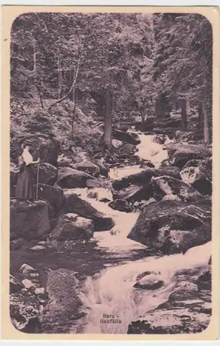 (7851) AK Ilsenburg, Harz, Ilsetal, Ilsefälle, Bahnpost 1914