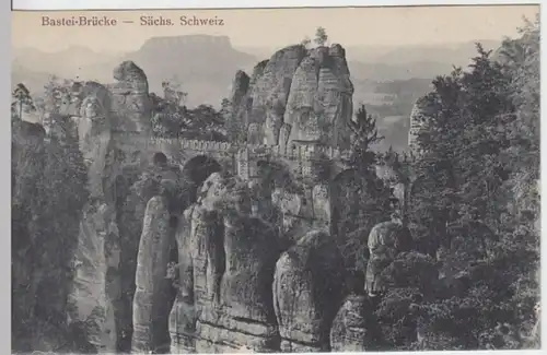 (7823) AK Basteibrücke, Sächs. Schweiz 1919