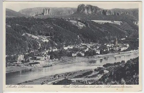 (7726) AK Bad Schandau, Schrammsteine, vor 1945