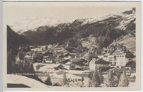 (7715) Foto AK St. Anton am Arlberg, Panorama 1932