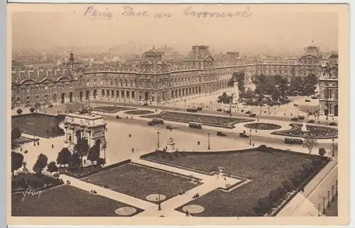 (7592) AK Paris, Place du Carrousel, vor 1945