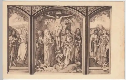(7572) Künstler AK  Bartholomäus -Meister, Kreuzigungsaltar, vor 1945