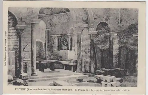 (7546) AK Poitiers, Baptisterium St. Jean, Inneres, vor 1945