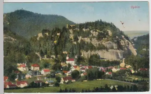 (7511) AK Oybin, Zittauer Gebirge, Panorama, um 1921