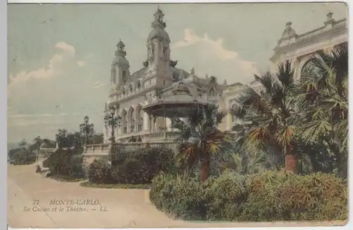 (7503) AK Monte Carlo, Le Casino et le Theatre um 1910