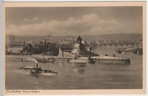 (7492) Künstler AK N. v. Astudin, Koblenz, Deutsches Eck, bis 1926