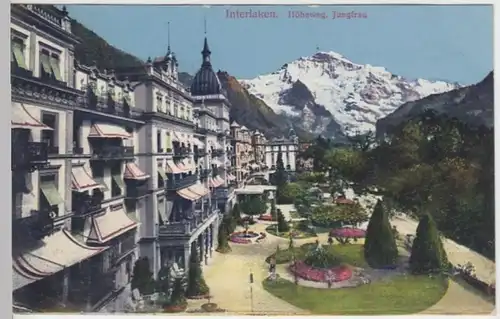 (7461) AK Interlaken, Höheweg, Jungfrau 1911