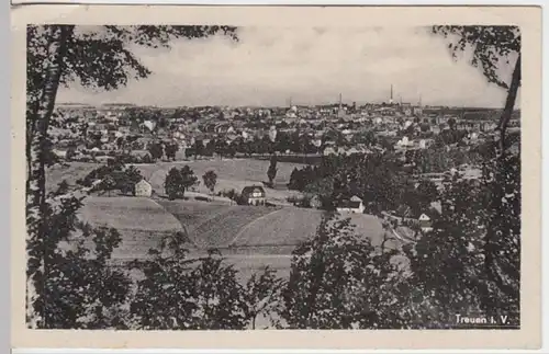 (7407) AK Treuen, Vogtl., Panorama 1957