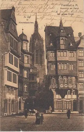 (7371) AK Frankfurt am Main, Markt, Dom 1910