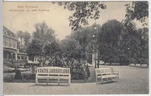 (7295) AK Bad Pyrmont, Kurhaus, Konzertplatz 1912