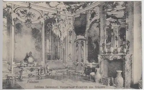 (7286) AK Potsdam, Sanssouci, Konzertsaal, vor 1945