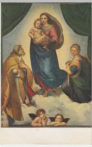 (7284) Künstler AK Raphael, Sixtinische Madonna, nach 1945